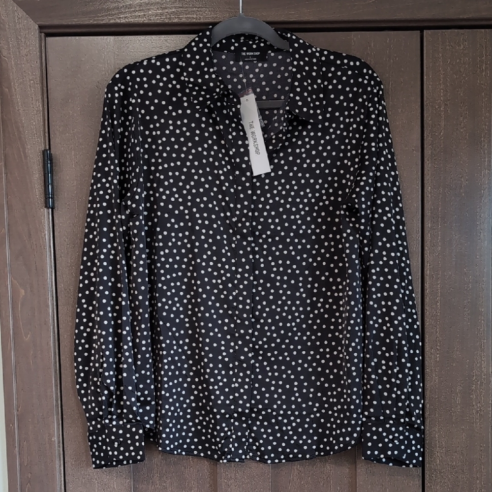 Workshop Clothing Black and White Button Down Shirt